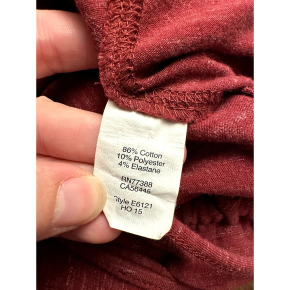 Madewell heathered cranberry half button up drawstring jumpsuit women's XL - Picture 4 of 4